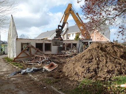 Déconstruction de l'ancienne gendarmerie de Lamballe